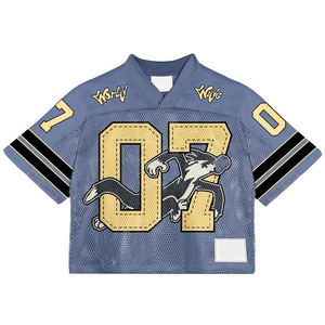 Camisetas de Fútbol Retro Americanas Personalizadas para Hombre, 100% Algodón, Estilo Urbano, Sublimación de Alta Calidad, Malla, Talla Grande, 2026 - Product Image 5