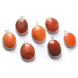 Pendentifs ovales de l'exportation d'agate indienne Artisanat en pierre semi-précieuse - Product Image 5