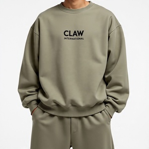 OEM personalizado desgastado parche bordado Logo ácido lavado Vintage pulóver con capucha acampanada sudaderas pantalones de peso pesado chándal para hombres - Product Image 4