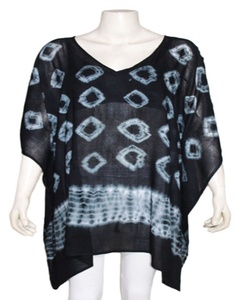 2024 Tie Dye Bikini Cover Ups para mujeres 100% rayón traje de baño cubierta hecha a mano Vestido de playa con patrón impreso - Product Image 3