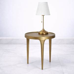 Modern Nesting Accent Tables Dual Tier Round Tops Sculpted Legs Space Saving Stackable Design Sturdy Build for Stylish Interiors - Product Image 1