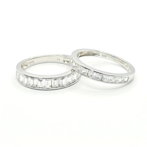 Hot Sale Classic Trendy Silver 925 Sterling Zirconia Rhodium Plated 4-Layer Plated <b>Couple</b> Band <b>Ring</b> Jewelry for Men Women - Product Image 6