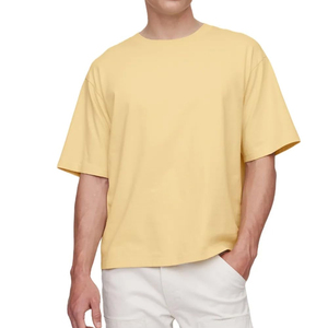 T-shirt Homme Col Rond Coupe Boxy Personnalisé avec Logo Grande Taille 2026 Nouvelle Arrivée en Coton Coupe Ample Faible MOQ - Product Image 1