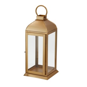 Minimalist Industrial Metal Candle Holder <b>Large</b> Decorative Hurricane <b>Lanterns</b> for Luxury <b>Lantern</b> Living Room or Outdoor Patio - Product Image 2