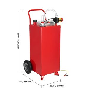 Serbatoio Carburante da 30 Galloni con Pompa Elettrica, Flusso Massimo 32L/min, Serbatoio Diesel con 2 Ruote, Tubo da 10 Piedi, Pompa Carburante e Componenti - Product Image 5