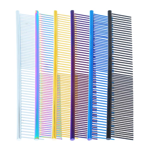 Peigne à poils pour animaux de compagnie 19 cm en acier inoxydable de haute qualité pour chiens et chats, élimine les poils lâches, nouveau design dernier cri - Product Image 1