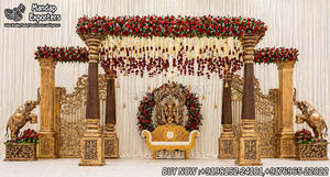 Decoración de Boda Única, Raja Rani Haveli Mandap, el Mejor Mandap de Fibra con Temática Colorida para Bodas, Mandap de Ensueño para Bodas Maharani, Mandap Impresionante - Product Image 3
