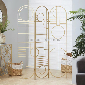 Fresh Arrival Iron Metal Unique Shape Black Finished Home <b>Decorative</b> Room Divider for Living Room Home Ancient Style <b>Screen</b> - Product Image 3