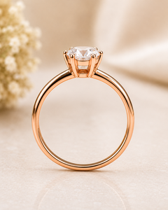 Dernière conception de bague de fiançailles de luxe plaquée or avec diamant de laboratoire taille brillant rond pour femme, certifiée IGI - Product Image 5