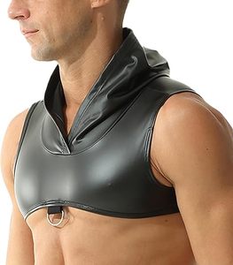Chaleco de Cuero Sintético para Hombre, Camiseta sin Mangas Informal, Camiseta de Cuero para Hombre para el Verano, Ropa de Gimnasio con Función de Secado Rápido - Product Image 3