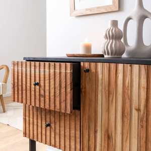 ตู้ไซด์บอร์ดทรงสูงรุ่นวันดานา เซเรโน โนวา ทำจากไม้กระถินเทศและโลหะ - Product Image 4