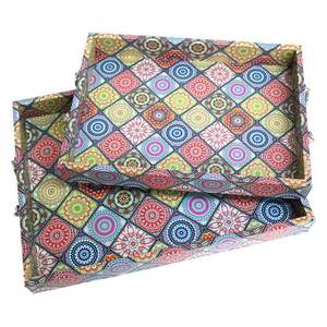 Plateau de service imprimé en MDF exclusif, service de nourriture et de boissons haut de gamme avec un design artisanal haut de gamme, plateaux décoratifs - Product Image 5