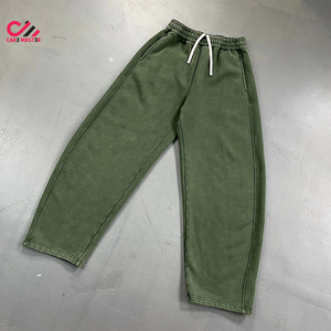 100% Cotton Fleece Sweatpants Elastic Waist <b>Baggy</b> Casual Pants Midweight Green Autumn Wear Side Pockets <b>Baggy</b> <b>Trouser</b> - Product Image 6