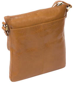 Sac banane en cuir véritable camel pour femme, sac à bandoulière vintage réglable, fournisseur en gros - Product Image 3