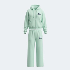 Ensemble de survêtement pour femme en coton 100% respirant, anti-bactérien, à séchage rapide, imprimé, couleurs unies, décontracté, hiver, grande taille, vente chaude - Product Image 1
