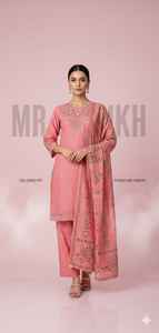 Shalwar Kameez de algodón bordado, muy vendido, para mujer, ropa de verano, conjunto de 3 piezas, listo para usar, talla grande. - Product Image 4