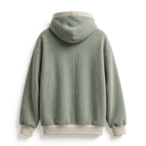 Sudadera con Capucha para Hombre, Ecológica, 100% Algodón, Verde Sólido, 300g, Corte Regular, Bolsillo Canguro, Mangas Largas - Product Image 4
