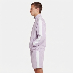 Fashionable Custom Logo Solid Men Casual Breathable Lightweight Windbreaker Shorts Set Two Piece <b>Polyester</b> <b>Tracksuit</b> Autumn High - Product Image 6