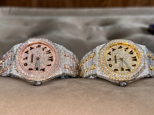 Reloj de Lujo AFAR Jewels con Incrustaciones de Moissanita, Diamantes VVS, Acero Inoxidable, Estilo Hip Hop - Product Image 4