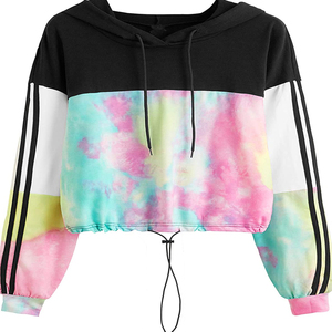 Custom <b>Workout</b> Winter Women's Crop Top Oversize <b>Hoodies</b> Front Logo Quick Dry Breathable Bulk quantity Women crop top <b>hoodies</b> - Product Image 4