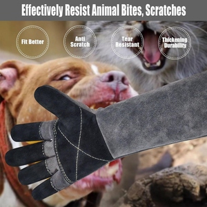 Gants en cuir de vachette renforcé résistant, ignifuges, pour la construction, la lutte contre les incendies, la soudure, gants de sécurité - Product Image 5