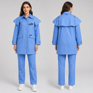 Manteau long imperméable en toile cirée respirant et résistant aux intempéries pour femmes, idéal pour l'équitation en extérieur – Collection Premium 2026 - Product Image 3