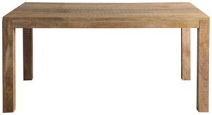 Mesa de Comedor Moderna de Madera Maciza de Mango con Acabado Superficial Rugoso y Liso, Forma Cuadrada, 4 Patas, para Hogar y Cocina - Product Image 3