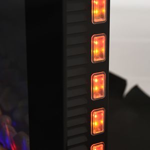Chimenea eléctrica montada en la pared de 1500W 36 \ "Negra con efecto de llama de 7 Colores y luz lateral de luz de fondo incluida - Product Image 5
