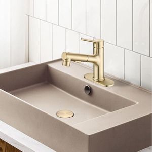 Rubinetto Moderno Monocomando per Lavabo Bagno con Doccetta Estraibile, Valvola di Scarico a Scomparsa e Rubinetto per Lavabo da Appoggio - Product Image 6