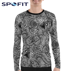 Camiseta de compresión de manga larga para hombre SPOFIT, con estampado por sublimación, de secado rápido, para MMA, ropa deportiva, estampado de alta calidad - Product Image 3