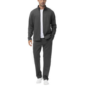 Ensemble de survêtement d'hiver pour homme le plus vendu : veste zippée et pantalon de jogging, logo personnalisé, couleur unie, respirant, séchage rapide, vêtements de sport athlétiques - Product Image 6