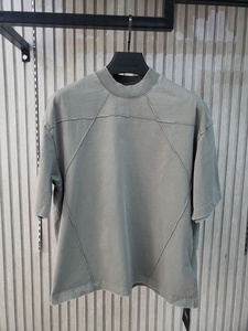 Men's Oversized <b>White</b> Knitted 100% Cotton Breathable Short Sleeve O-Neck <b>T</b>-<b>Shirt</b> Contrast Trim Minimalist/Normcore Style <b>Plain</b> - Product Image 3