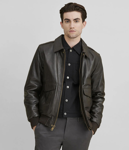 Chaqueta de cuero de diseño nuevo y personalizado para hombre, estilo urbano, chaqueta de invierno elegante, chaqueta de cuero personalizable. - Product Image 1