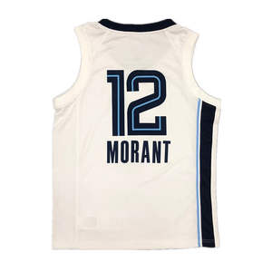 Camiseta de Baloncesto Deportiva de Secado Rápido y Transpirable, 100% Poliéster, Sublimada, con el Nombre de Ja Morant 12, Uniforme Masculino, Fabricada por Fábrica OEM - Product Image 2