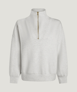 Women's White <b>Cropped</b> <b>Zip</b>-<b>Up</b> Sweatshirt Set Embroidered Logo Casual Summer Wear Full Sleeve Knitted Cotton Shorts - Product Image 2