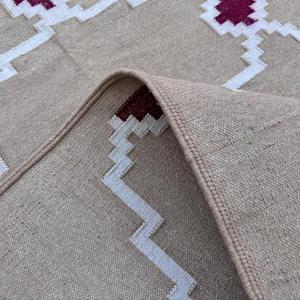 พรมทอมือจากฝ้ายธรรมชาติแบบแบน สำหรับบ้านสมัยใหม่ ป้องกันคราบ ป้องกันแบคทีเรีย ขนาดสั่งทำได้ สำหรับห้องนั่งเล่น - Product Image 6