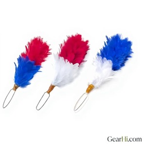 Juego de Plumas de Hackle Blancas, Azules y Verdes |   Plumas de Colores del Regimiento Real, Plumas Formales Dibujadas a Mano para Gorras Ceremoniales Balmoral - Product Image 1