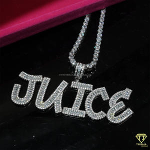 Moissanite Diamond Get <b>gapped</b> Pendant Necklace Personalized Hip Hop Cuban Link Chain Jewelry - Product Image 3
