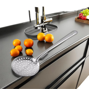 Juego de herramientas de cocina de acero inoxidable de 4 piezas para cocinar y servir cucharón Skimmer Turner/espátula para hilvanar y cuchara de arroz - Product Image 1