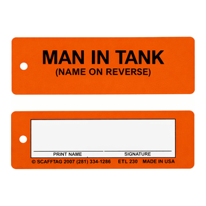 Brady Multitag Man in Tank Insert, étiquette suspendue en plastique double face 2 x 6,5 po pour la sécurité des réservoirs - Product Image 3