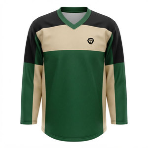 Wholesale <b>Ice</b> Hockey Jersey Custom Sublimated Long Sleeve Team Uniform Breathable Fabric Sportswear Athletic Fit - Product Image 1
