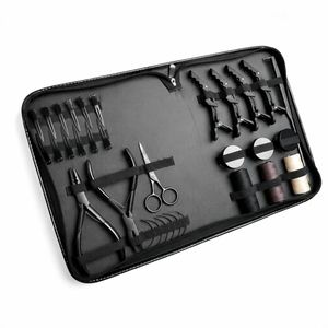 Kit de Herramientas para Extensiones de Cabello: Alicates de Microlink de 2 Agujeros, 10 Pinzas para Cabello, Herramienta para Separar el Cabello, Mini Tijeras, Agujas Tipo C, Gancho para Tirar - Product Image 5