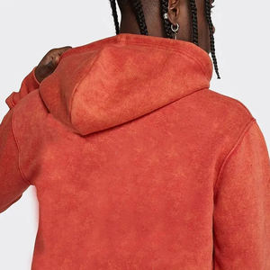 Ensemble de sweat-shirts à capuche rouges pour hommes, coupe classique, coton French Terry, vêtements décontractés d'automne avec poches - Product Image 6