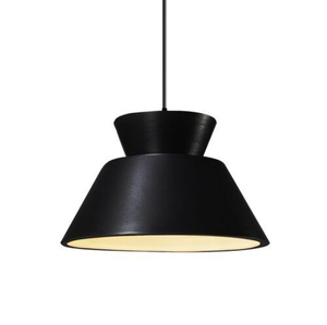 Lámpara colgante moderna de madera con acabado en nogal, jaula de metal dorado, lámpara colgante de techo para comedor. - Product Image 6