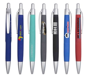 Bolígrafos Personalizados con Logotipo, Elegantes, Promocionales, Retráctiles, de Plástico, Punta de 1.0 mm, Tinta Negra y Azul, Desechables - Product Image 3