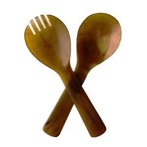 Ensemble de serveurs à salade en corne légère, dernier modèle, écologique, passe au lave-vaisselle, outils à salade, cuisine à domicile, fabriqué en Inde - Product Image 1