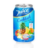 Tropi Juice Drink 330ml Aluminium Korte Blikje 100% Fruitpuree Magere Sterilisatie Versgeperst Gearomatiseerd Guave Mango Ananas