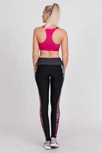 Leggings de yoga taille haute pour femmes, longueur intégrale, imprimés, avec bande latérale, en Spandex/Nylon, extensibles dans quatre directions, taille élastique, légers, 220g - Product Image 4