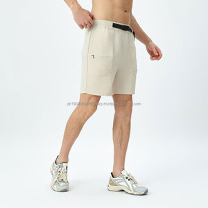 Pantalones cortos de entrenamiento informales de poliéster con logotipo personalizado y cintura ajustable holgada de verano para hombre - Product Image 2