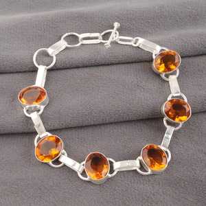 Zircon <b>Charm</b> <b>Bracelet</b> 925 Sterling <b>Silver</b> Adjustable Luxury Simple Classic Design November Birthstone Jewelry Gift for Women - Product Image 5